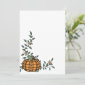 Invitation Joli Halloween Géométrique Orange Citrouille (Debout devant)