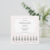 Invitation Joli Houndstooth Moderne Joyeux Noël (Debout devant)