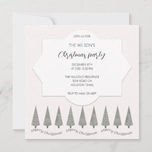 Invitation Joli Houndstooth Moderne Joyeux Noël