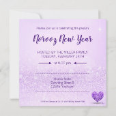 Invitation Joli Hyacinthe violet Happy Norooz Heart Bouquet (Dos)