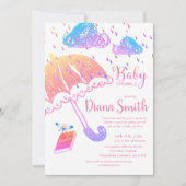 Invitation Joli Imaginaire arc-en-ciel Bébé Sprinkle Douche (Devant)