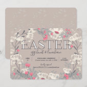 Invitation Joli Jardin Chasse aux oeufs de Pâques et Invitati (Devant / Derrière)