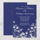 Invitation Joli jardin de mariage anniversaire aux papillons (Devant / Derrière)