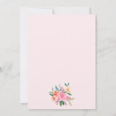 Invitation Joli jardin fleuri aquarelle arche Sweet 16 (Dos)