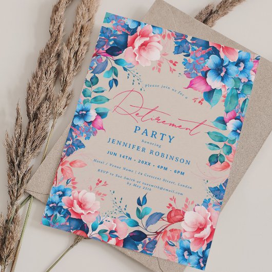 Invitation Joli Jardin Floral Retraite Champagne