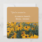 Invitation Joli jaune couleur marguerite fleurs douches nupti (Dos)