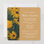 Invitation Joli jaune couleur marguerite fleurs douches nupti (Devant)