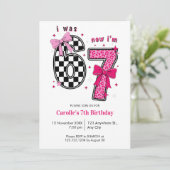 Invitation Joli J'avais 6 ans Maintenant j'ai 7 ans Anniversa (Debout devant)
