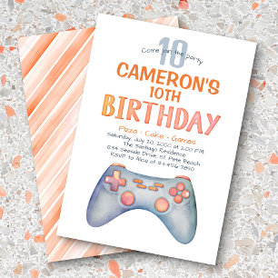 Invitation Joli jeu vidéo pour filles Anniversaire
