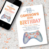 Invitation Joli jeu vidéo pour filles Anniversaire