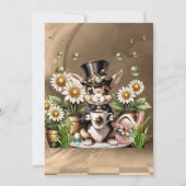 Invitation Joli lapin de Pâques. (Dos)