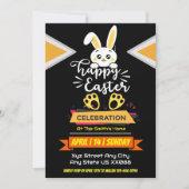 Invitation Joli lapin de Pâques avec Empreintes de pattes Jau (Devant)