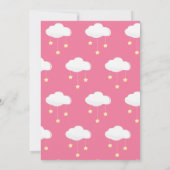 Invitation Joli lapin rose avec carotte Anniversaire (Dos)