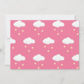 Invitation Joli lapin rose avec carotte Photo Anniversaire (Dos)