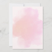 Invitation Joli lapin rose fille anniversaire (Dos)