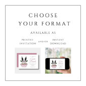 Invitation Joli lapin rose Oreilles Pâques Brunch