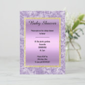Invitation Joli Lilac violet Parties scintillant en marbre do (Debout devant)