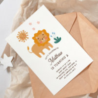 Joli lion. Funny safari animal bébé anniversaire d