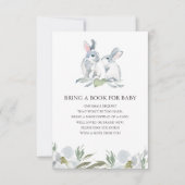 Invitation Joli Livre De Lapin Pour Baby Insert Card (Devant)