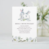 Invitation Joli Livre De Lapin Pour Baby Insert Card (Debout devant)