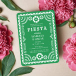 Invitation Joli Livre Vert Picado Dîner de répétition Mariage<br><div class="desc">Cette belle papelle picado inspiré de la répétition mariage conception de la fiesta dispose d'un cadre orné en blanc, un arrière - plan vert adorable, et la typographie festive. Ce design élégant et moderne est un choix fabuleux pour une fête latino avant le mariage, un dîner de répétition, une fête...</div>