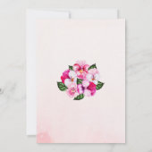 Invitation Joli Magenta rose blanc floral 40e anniversaire (Dos)