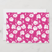 Invitation Joli Magenta rose blanc Photo 70e anniversaire (Dos)