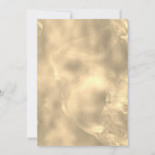 Invitation Joli marbre art or faux parties scintillant monogr (Dos)