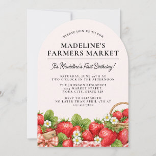 Invitation Joli Marché de Producteurs de Fraises pour le Prem