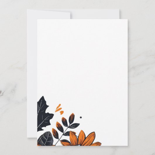 Invitation Joli Mariage Citrouille (Dos)