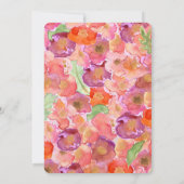 Invitation Joli Mariage d'aquarelle (Dos)