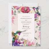 Invitation Joli Mariage d'aquarelle de la forêt de jardin (Devant)