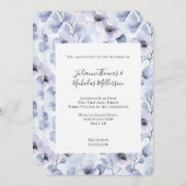 Invitation Joli Mariage de fleurs de lavande violet (Devant / Derrière)