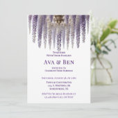 Invitation Joli Mariage de lustre de Wisteria violet (Debout devant)