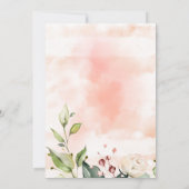 Invitation Joli Mariage de script floral rose (Dos)