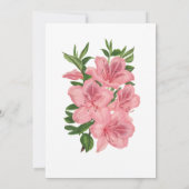 Invitation Joli Mariage d'Hibiscus peint (Dos)