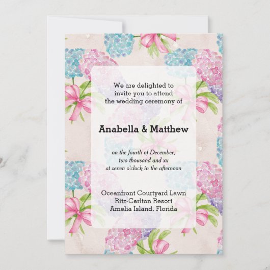 Invitation Joli Mariage Floral (Devant)