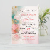 Invitation Joli Mariage Floral (Debout devant)