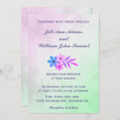 Invitation Joli Mariage Pastel (Devant / Derrière)