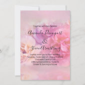 Invitation Joli Mariage photo de oeillets rose et blanc (Devant)