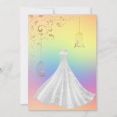 Invitation Joli Mariage Rainbow Pastel Birdcage (Devant)
