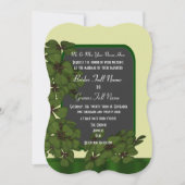 Invitation Joli mariage shamrock irlandais vert (Devant)