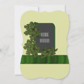 Invitation Joli mariage shamrock irlandais vert (Dos)