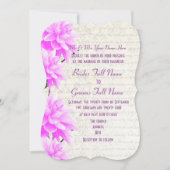 Invitation Joli mauve féminine et mariage rose (Devant)