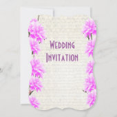 Invitation Joli mauve féminine et mariage rose (Dos)