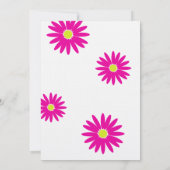 Invitation Joli message de la marguerite Texte Bat mitzvah ro (Dos)