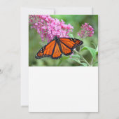 Invitation Joli monarque papillon rose Fête des mariées flora (Dos)