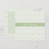 Invitation Joli Motif vert pâle (Devant / Derrière)