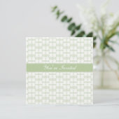 Invitation Joli Motif vert pâle (Debout devant)