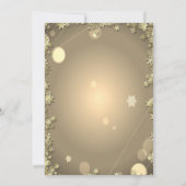 Invitation Joli Noël Arbre d'or Étoiles Noël (Dos)